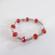 Bracelet chainmaille byzantine cristal rouge 