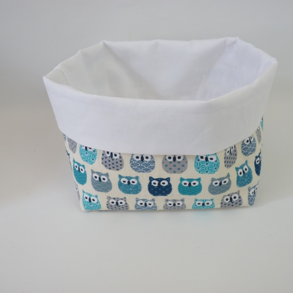 Panier de rangement - tissu imprimé chouette-chambre bébé : meubles par  creationsweetdawn