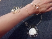 Soldes collier et bracelet en fil aluminium doré 