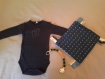 Soldes lot cadeau pour bébé garçon ou fille: body, attache tétine et doudou 