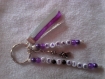 Porte clés en perles lettres design trio de rubans: "je t'aime maman" idéal pour la fête des mères 