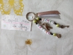 Porte clés en perles lettres design trio de rubans: "super maître" idéal pour offrir 