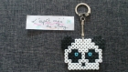 Porte clés en perles hama : panda 