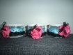 Lot de 3 photophores sur un air marin à la fleur, idée décoration de st valentin 