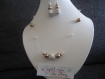 Parure rocher blanc: boucles d'oreilles et collier idéal cadeau de st valentin 