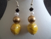 Parure rocher jaune: boucles d'oreilles et collier idéal cadeau de st valentin 