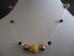 Parure rocher jaune: boucles d'oreilles et collier idéal cadeau de st valentin 