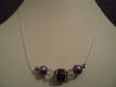 Parure complète purple star: boucles d'oreilles, bracelet et collier idéal cadeau de st valentin 