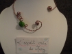 Collier ras du cou antonelle: spirale duo de couleurs, rocher vert idéal cadeau de st valentin 