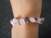 Bracelet en perles de cristal de verre violet foncé pour fille et femme tendance 