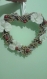 Couronne, coeur en osier avec orchidée rouge et blanc, idéal décoration de st valentin 