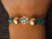 Bracelet en ruban de satin pour fille, perles acrylique 