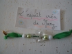 Bracelet en ruban de satin vert délice pour fille 