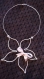 Parure purete d'une fleur complète: boucles d'oreilles, bracelet et collier spirale pour la mariée ou invitée du mariage 