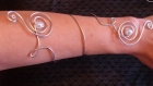 Parure spirale de tendresse complète: boucles d'oreilles, bracelet et collier spirale pour la mariée ou invitée du mariage 