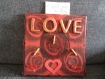 Tableau sur toile porte photos: les roses de l'amour love, décoration de chambre idéal pour la fête des 