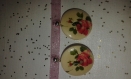 Boucles d'oreilles en gros boutons design rose d'amour 