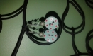 Boucles d'oreilles en boutons design pois rouges 