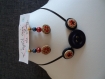 Parure: collier et boucles d'oreilles en boutons design fleurs idéal pour la st valentin 