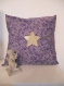 Housse de coussin 35 x 35 cm en coton motif : étoile brillante 