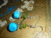 Boucles d'oreilles "ibiza" - howlite turquoise, péridot, argent 925 - coll. "mediterraneo" 
