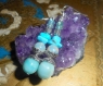 Boucles d'oreilles "cristal sea" - amazonite, turquoise naturelle, jaspe impérial bleu, apatite, argent 925 - coll. "malibu 