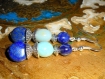 Boucles d'oreilles "paros" - lapis lazuli, amazonite, sodalite, argent 925 - coll. "mediterraneo" 