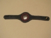 Bracelet cuir avec concho central 