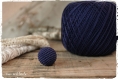 Perle au crochet 100% coton couleur ml163 bleu fonce vers violet, 16 mm 