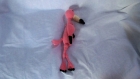 Doudou flamant rose réalisé au crochet 