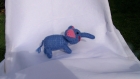 éléphant bleu fait main au crochet 