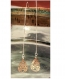 Chaînes d'oreilles fines argent 925 , pendentifs dorés 