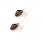 Chaînes d'oreilles fines argent 925 , perles verre multicolores 