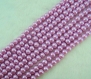 Lot de 50 perles en verre nacrées roses violet 6 mm 