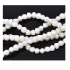 Lot de 50 superbes perles en verre nacrées blanches brillantes 6 mm 