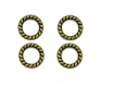Lot de 10 anneaux fermés ciselés, couleur bronze,10 mm 