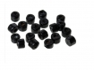 Lot de 100 perles noires en bois 4 mm 