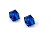Lot de 10 perles bleues cubiques en acrylique 10 mm 