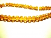 Lot de 6 perles cristal verre jaune orangé à facettes 8 mm 