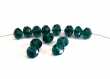 Lot de 6 perles cristal verre vert malachite à facettes 8 mm 