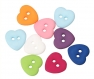Lot de 20 boutons forme coeur en résine 2 trous 12 mm coloris assortis 