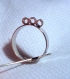 Support de bague couleur argenté 17 mm diamètre réglable, 2 rangées de 3 anneaux 