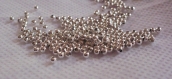 Lot de 100 perles intercalaires en métal argenté 2 mm 