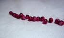 Lot de 10 perles de verres roses marbrées noires 6 mm 