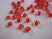 Lot de 10 demi perles rouges 8 mm en acrylique, carterie, scrapbooking 
