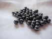 Perles en acrylique grises 8 mm, x 15 