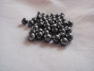 Perles en acrylique grises 8 mm, x 15 