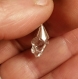 Diamant de herkimer en pendentif monté sur argent 925 