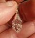 Diamant de herkimer en pendentif monté sur argent 925 