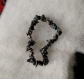 Bracelet élastique en obsidienne neigeuse chips 